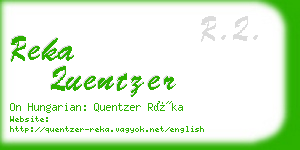 reka quentzer business card